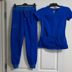 Healing Hands Blue Scrub Set